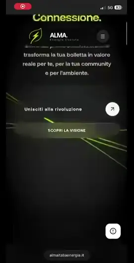 Il sito di ALMA Energia su smartphone