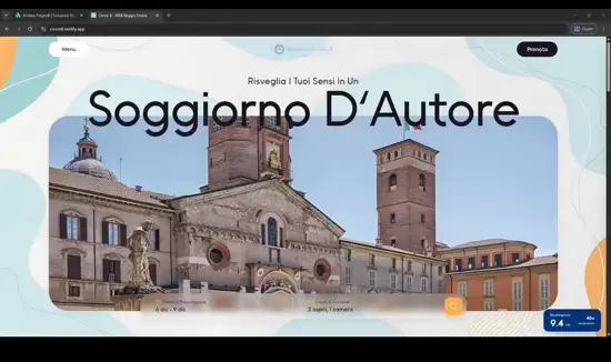 Il sito di Civico 8 su desktop