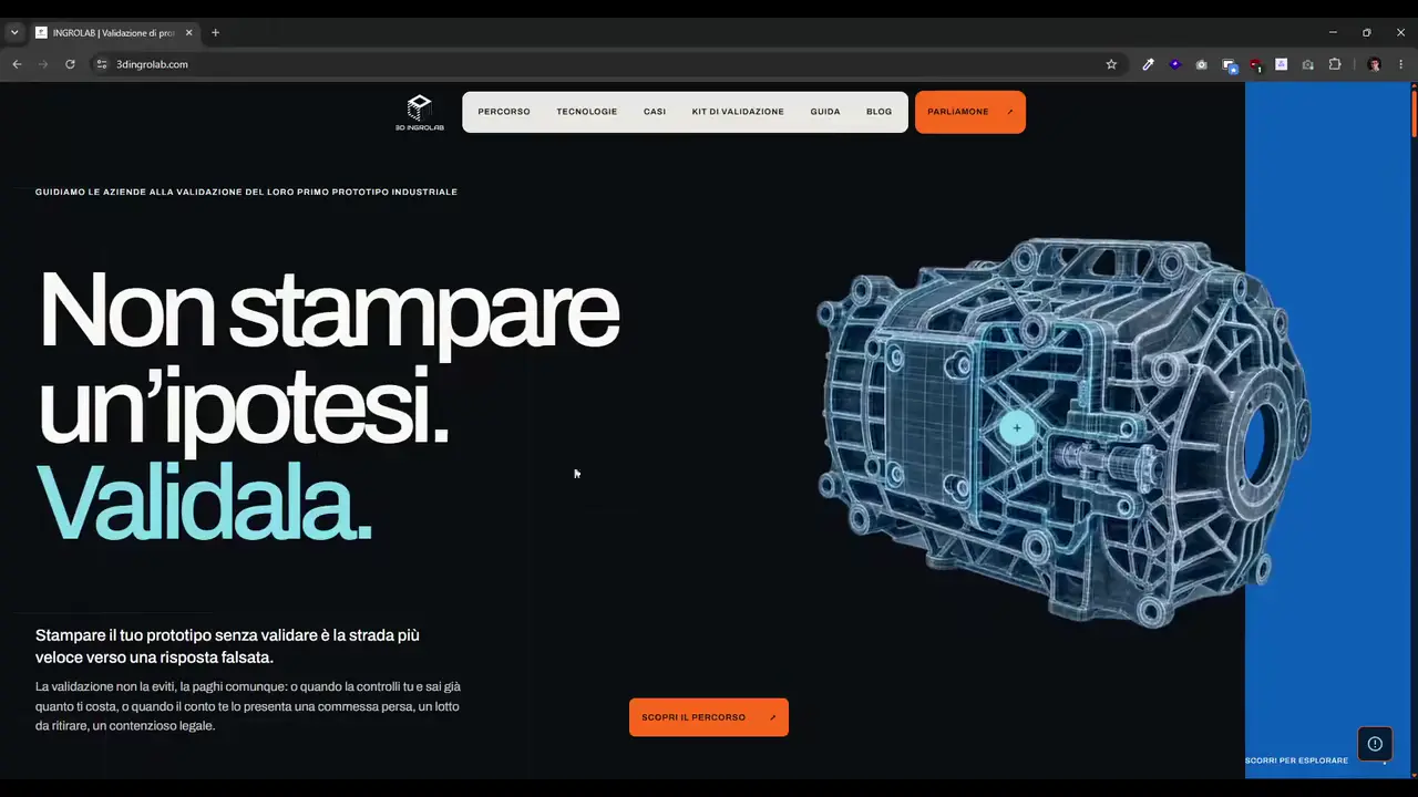 Il sito di Ingrolab su desktop