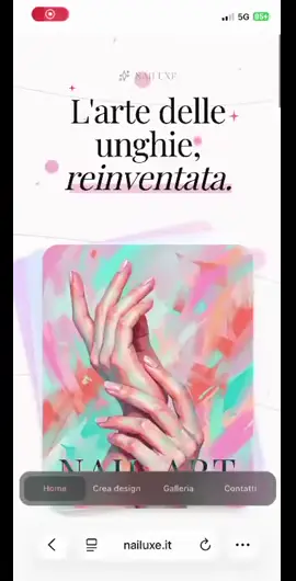 Il sito di Nailuxe su smartphone