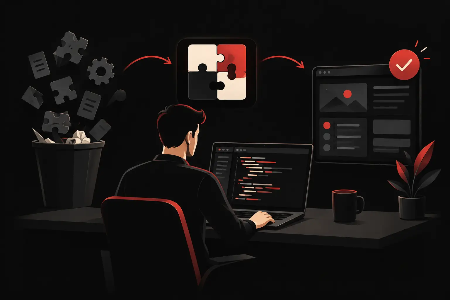 Custom software development, less waste