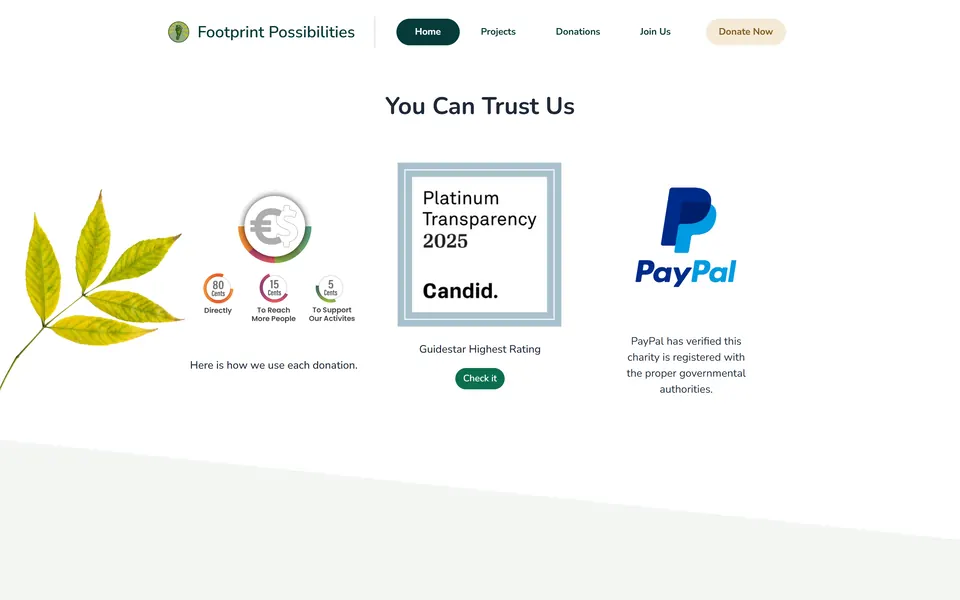 “You Can Trust Us”: come si usa ogni donazione, il sigillo Platinum Transparency di Candid e la verifica di PayPal