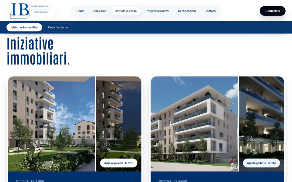 “Iniziative immobiliari”: the Ex AMCM complex cards on Via Peretti and Via Buon Pastore, with their photo galleries
